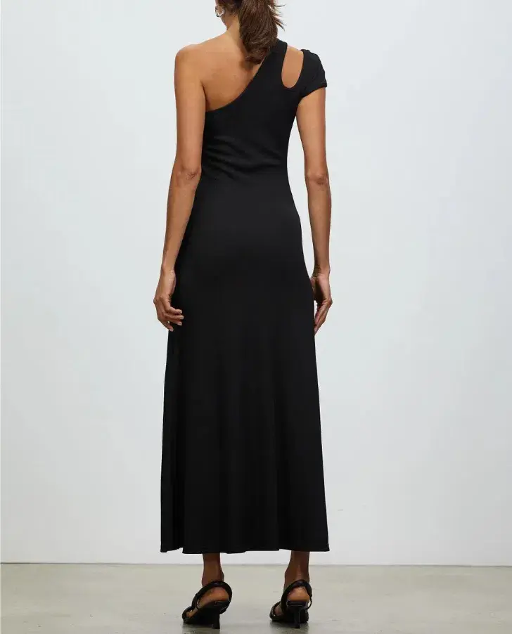 Christopher Esber Quartz Split Ruched Tank Dress Black Size 8 for rent on The Volte - main image