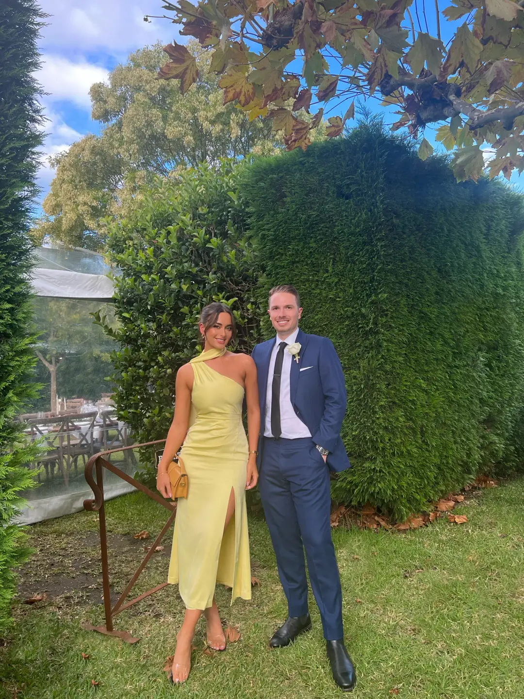 MISHA Estra Midi Dress Venetian Gold Size 8 for rent on The Volte - main image