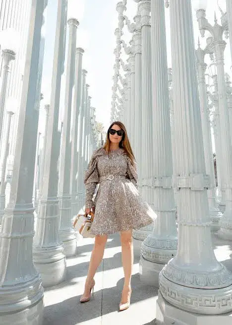 Rotate by Birger Christensen Number 26 Dress Reptile Print Size 34 for rent on The Volte - main image