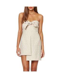 Bec & Bridge So Frenchy Mini Dress Cream Print Size 10