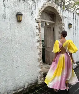 Aje Cloud Burst Midi Dress Multi Size 8 / S for rent on The Volte - image 3