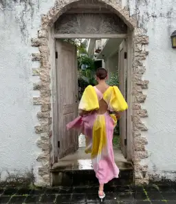 Aje Cloud Burst Midi Dress Multi Size 8 / S for rent on The Volte - image 2