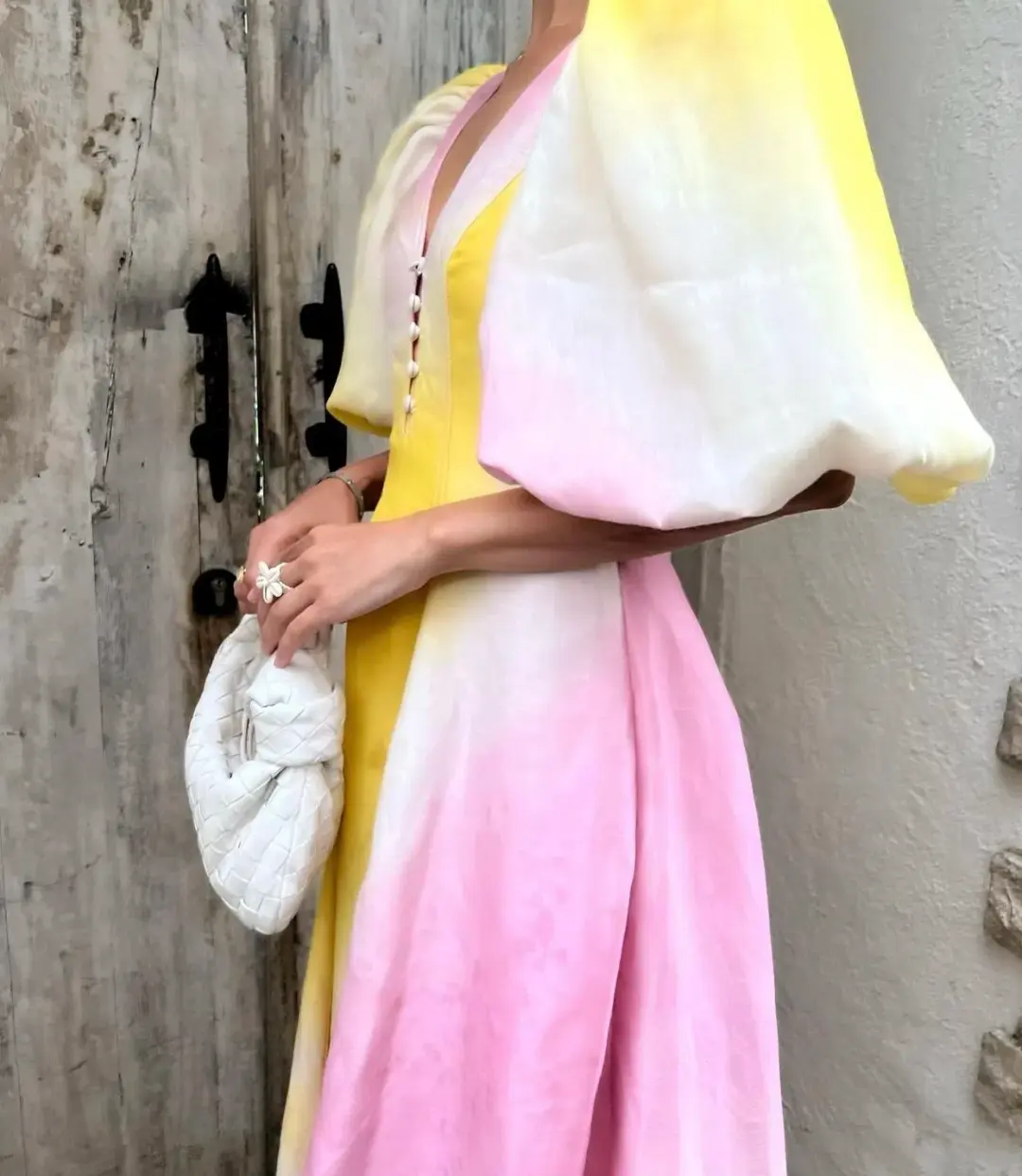 Aje Cloud Burst Midi Dress Multi Size 8 / S for rent on The Volte - main image