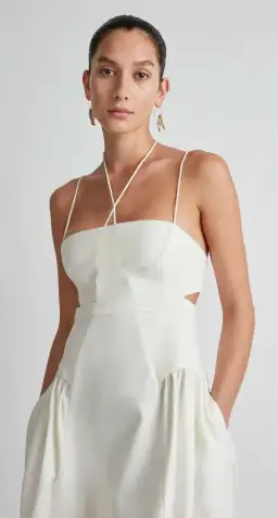 Camilla and Marc Alina Midi Dress White Size 8 for rent on The Volte - image 3