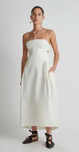 Camilla and Marc Alina Midi Dress White Size 8 for rent on The Volte - image 1