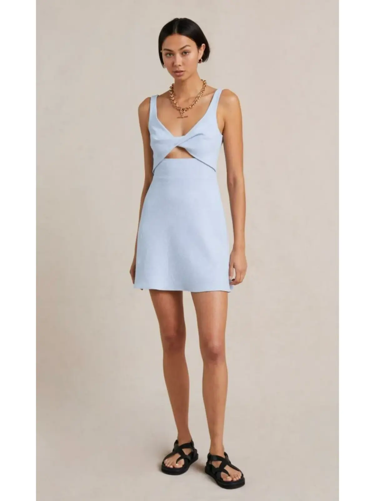 Bec & Bridge Phoebe Mini Dress Blue Size AU 6 - Image 1