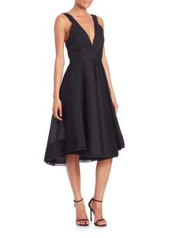 Nicholas Mesh Deep V Gown Black Size 8 for rent on The Volte - image 2