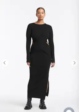 Sir the Label Celena Draped Dress Black Size 2 / AU 10 for rent on The Volte - image 3
