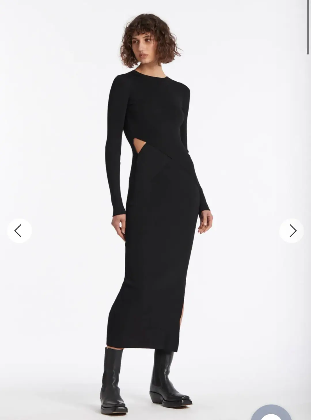 Sir the Label Celena Draped Dress Black Size 2 / AU 10 for rent on The Volte - main image