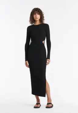Sir the Label Celena Draped Dress Black Size 2 / AU 10 for rent on The Volte - image 1