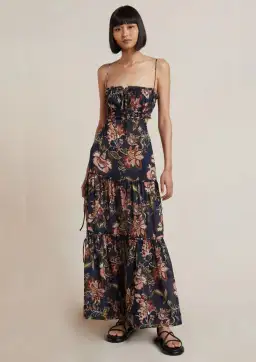 Bec & Bridge Lori Tie Maxi Dress Floral Size 8