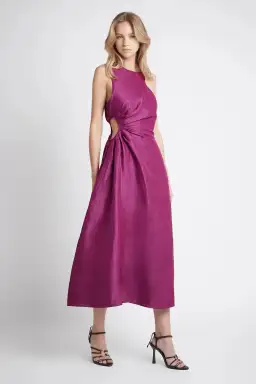 Aje Chateau Cut Out Dress Fuchsia Size 6 for rent on The Volte - image 1
