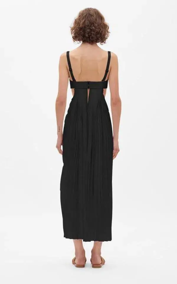 Dion Lee Pocket Bra Knot Dress Black Size 8 for rent on The Volte - main image
