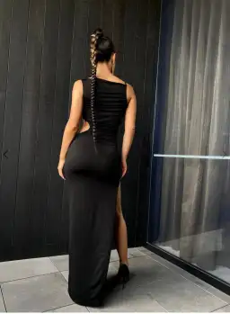 Effie Kats Rae Gown Black Size 6 for rent on The Volte - image 2