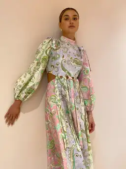 Alemais Marta Cutout Midi Dress Multi Size 8 for rent on The Volte - image 5