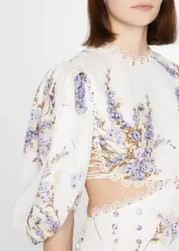 Zimmermann Jude Cut Out Mini Dress Print Size 8 for rent on The Volte - image 4