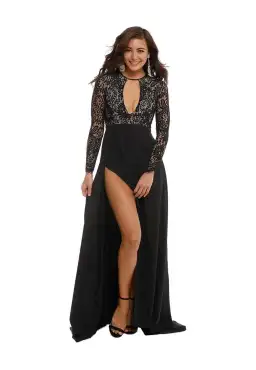 Elle Zetoune Alexandria Dress Black Size 8 for rent on The Volte - image 1