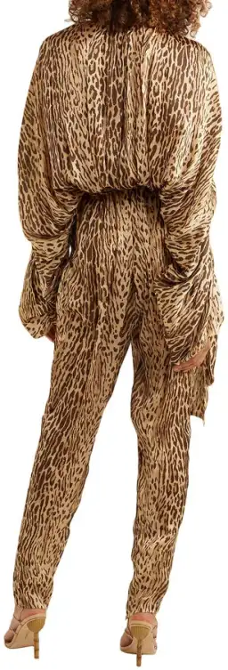 Zimmermann Espionage Tie Neck Leopard Jumpsuit Animal Print Size 0 / AU 8 for rent on The Volte - image 2