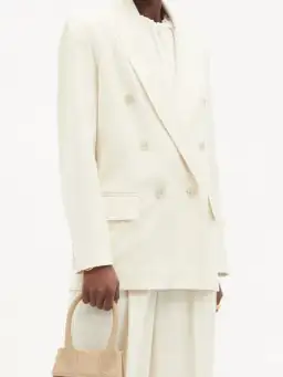 Zimmermann Milk Botanica Man Style Blazer White Size 0P / AU 6 for rent on The Volte - image 2