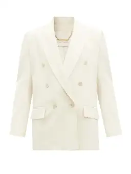 Zimmermann Milk Botanica Man Style Blazer White Size 0P / AU 6 for rent on The Volte - image 4