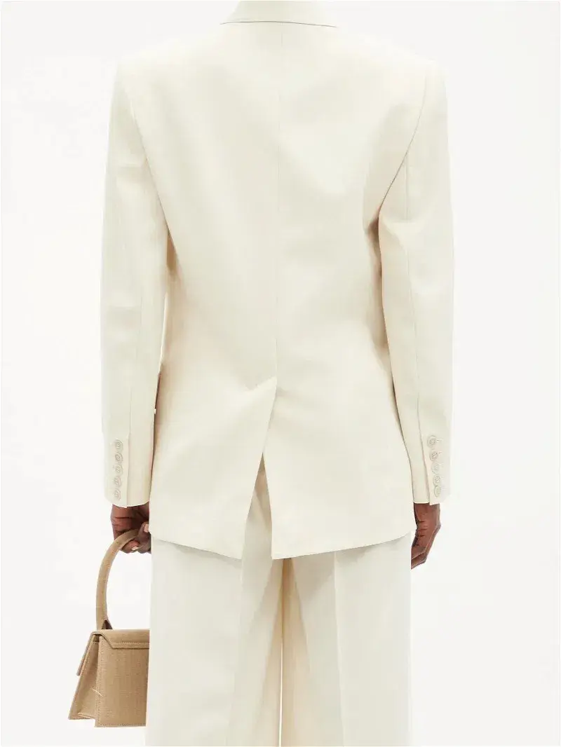 Zimmermann Milk Botanica Man Style Blazer White Size 0P / AU 6 for rent on The Volte - main image