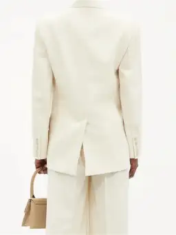 Zimmermann Milk Botanica Man Style Blazer White Size 0P / AU 6 for rent on The Volte - image 3