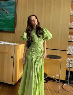 AJE SIREN DRAWSTRING MIDI DRESS for rent on The Volte - image 3