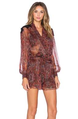 Zimmermann Empire Filigree Playsuit Rouge Konya Size 1 / AU 10 for rent on The Volte - image 3