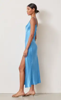 Bec & Bridge Frederic Asym Midi Dress Azure Blue Size 12 for rent on The Volte - image 4