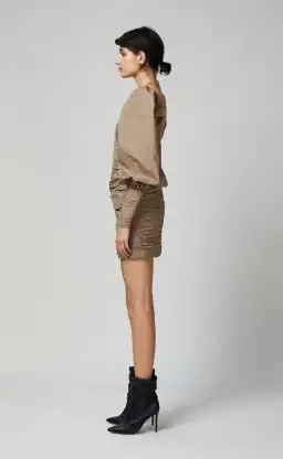 Bec & Bridge Winslowe L/S Mini Dress Mocha Size 10 for rent on The Volte - image 3