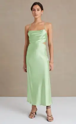 Bec & Bridge Raquel Midi Dress Green Apple Size 12 for rent on The Volte - image 1