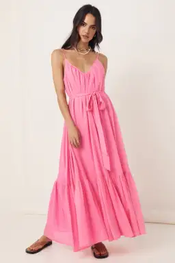Spell Azalea Strappy Maxi Dress Pink Size 12 for rent on The Volte - image 1