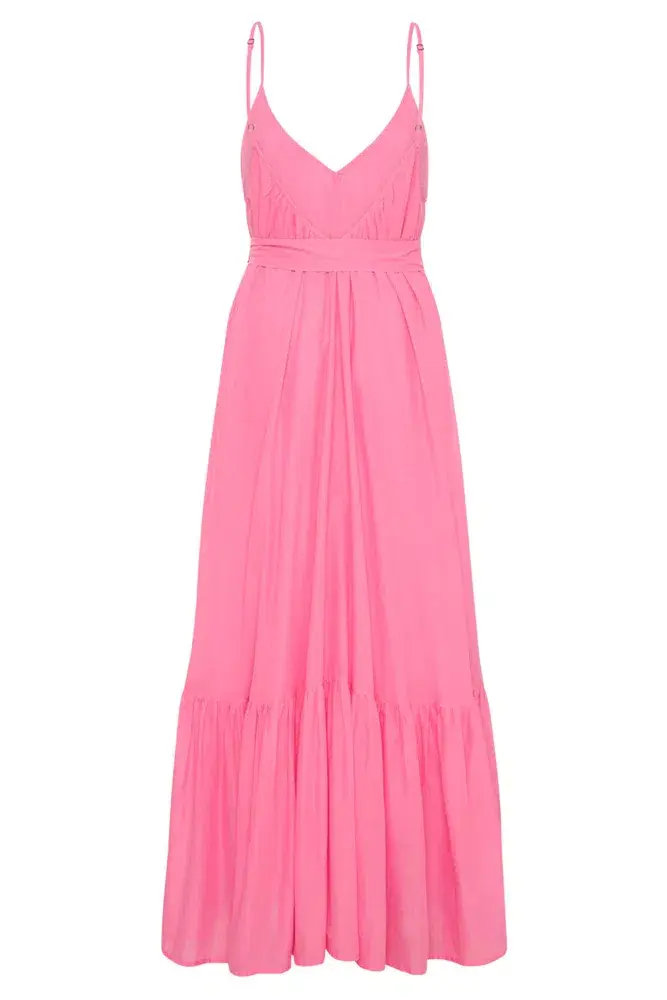 Spell Azalea Strappy Maxi Dress Pink Size 12 for rent on The Volte - main image