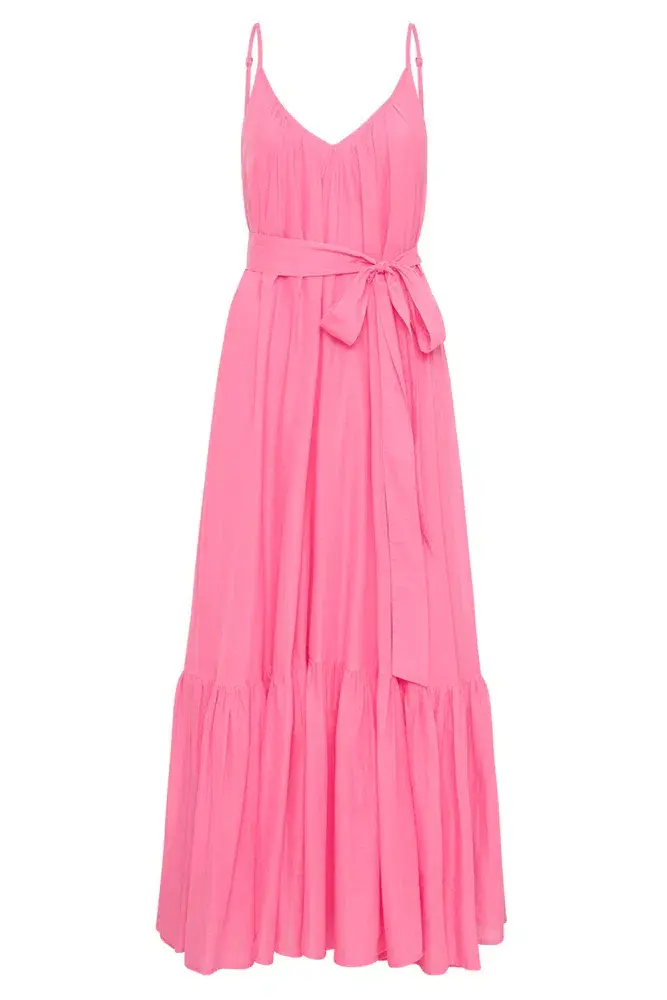 Spell Azalea Strappy Maxi Dress Pink Size 12 for rent on The Volte - main image