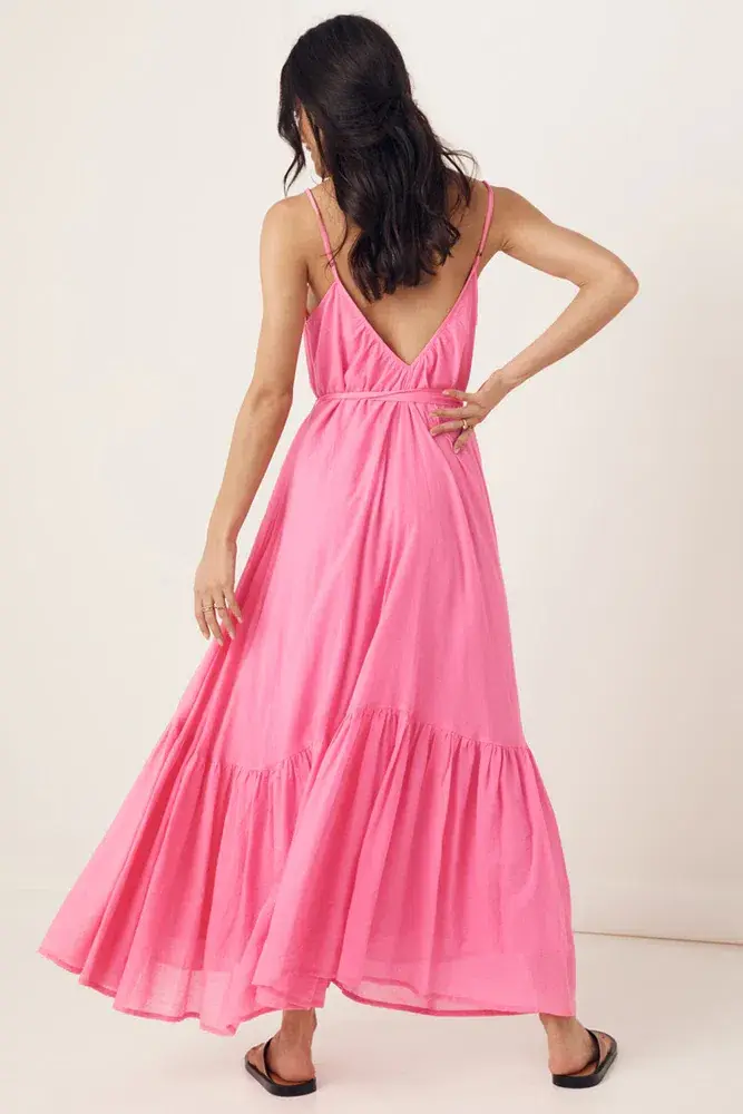 Spell Azalea Strappy Maxi Dress Pink Size 12 for rent on The Volte - main image