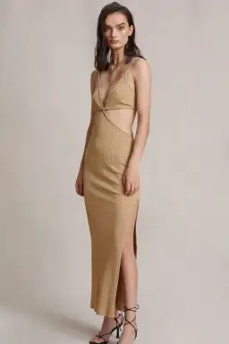 Bec & Bridge Selene V Maxi Dress Camel Size 12 for rent on The Volte - image 5