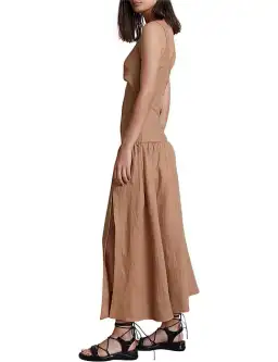 BEC & BRIDGE CAMEL ALAMOS MIDI DRESS - SIZE 6 AU/2 US (RRP $350) for rent on The Volte - image 3