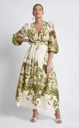 Sheike Garden of Eden Maxi Dress Print Size 14