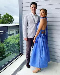 Zimmermann Luminous Halter Gown in Cornflower Size 0 / AU 8 for rent on The Volte - image 3