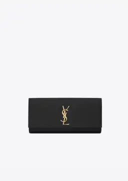 Saint Laurent Kate Leather Clutch Black for rent on The Volte - image 1