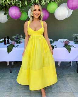 Zimmermann Botanica Bralette Gown in Sunshine Size 0 / AU 8