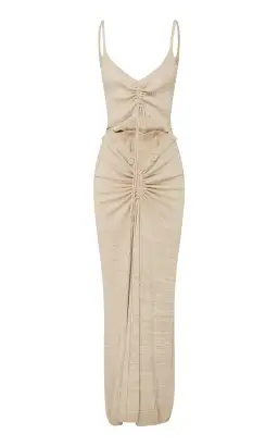 Christopher Esber Ruched Disconnect Cami Dress Beige Size 4 for rent on The Volte - image 4