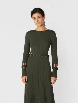 Dion Lee Braid Long Sleeve Dress Green Size 8 for rent on The Volte - image 8