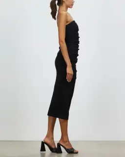 Misha Calandra Bonded Crepe Midi Dress Black Size 6 for rent on The Volte - image 5