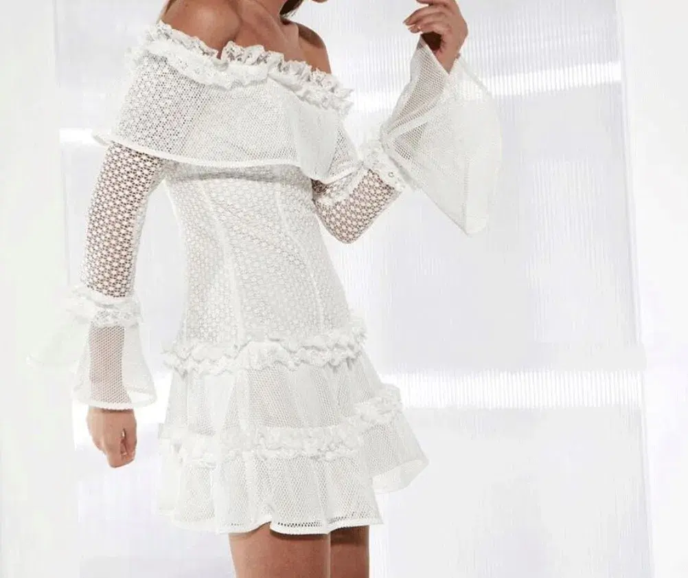 Mossman Mood Swing Dress White Size 8 for rent on The Volte - main image