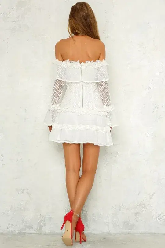 Mossman Mood Swing Dress White Size 8 for rent on The Volte - main image