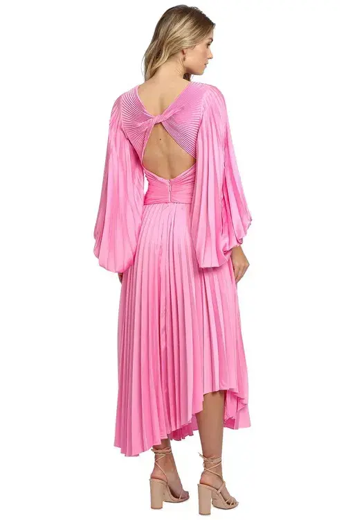Acler - Palms Dress Pink - Size AU 12 for rent on The Volte - main image