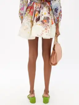 Zimmermann Prima Gathered Mini Skirt Floral Size 1 / Au 10 for rent on The Volte - image 3