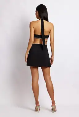Meshki Nicha Halter Mini Dress With Cut Outs Black Size 6 for rent on The Volte - image 2
