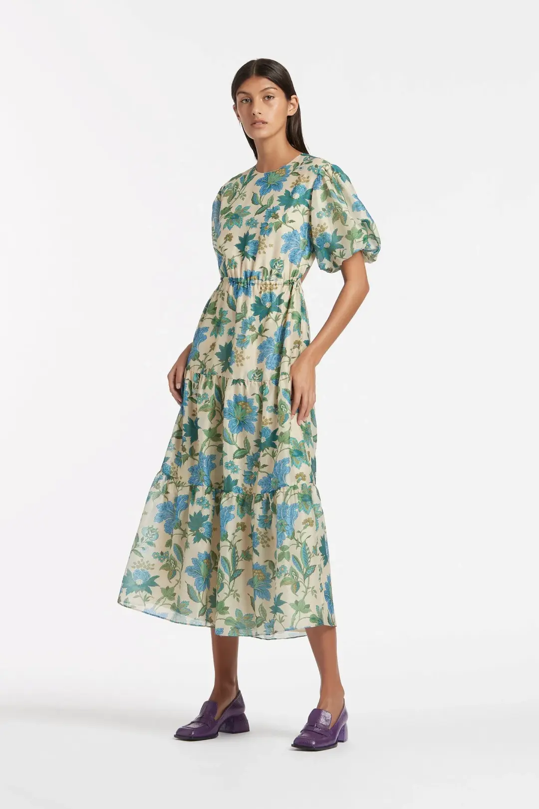 Sir The Label Celia Open Back Dress Marguerite Print Size 3 / AU 12 for rent on The Volte - main image